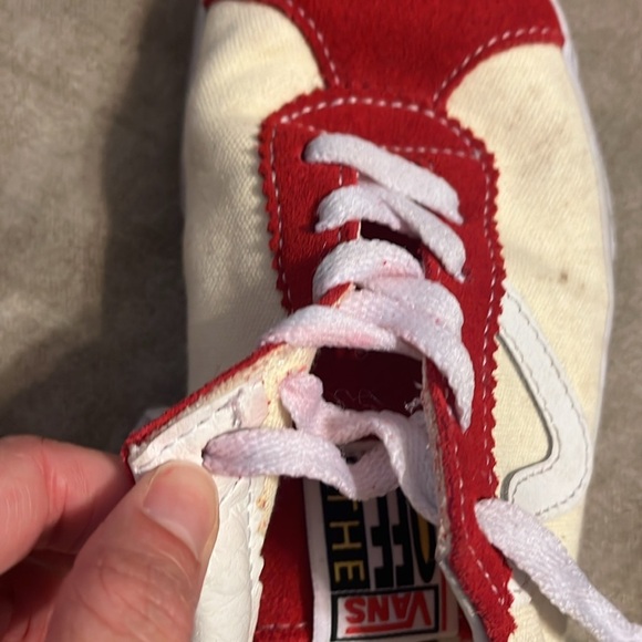 Vans Retro Sport- Suede Racing Red classic white sneakers size 6 - Picture 10 of 13